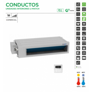 AIRE ACOND. GREE CONDUCTOS U-MATCH 36 TRIFÁSICO R32 8600 FRIG/H 10320 KCAL/H A++