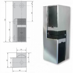 BISAGRA TAVER G309PN CON RAMPA (DERECHA O IZQUIERDA )