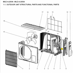 BOBINA VÁLVULA EXPANSION UNIDAD EXTERIOR MITSUBISHI ELECTRIC MUZ-HJ35VA-E1