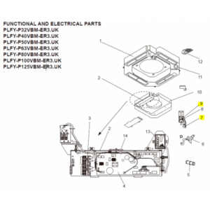 Bomba drenaje y boya interior MITSUBISHI ELECTRIC PLFY-P80VBM-ER3.UK