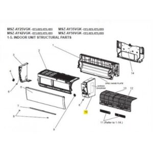 CARCASA LATERAL DERECHO SPLIT MISTUBISHI ELECTRIC MSZ-AY25VGK-E1