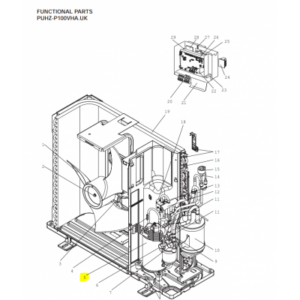 COMPRESOR MITSUBISHI ELECTRIC modelo PUHZ-P100VHA.UK