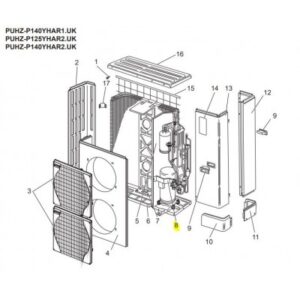 COMPRESOR MITSUBISHI ELECTRIC modelo PUHZ-P140YHAR1.UK