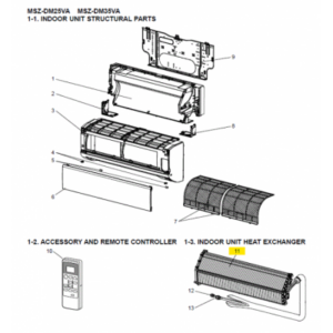 Evaporador unidad interior MITSUBISHI ELECTRIC modelo MSZ-DM35VA-E1