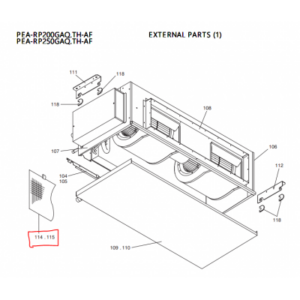 Filtros unidad interior conductos MITSUBISHI modelo PEA-RP200GAQ.TH-AF