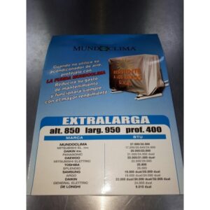 FUNDA UNIDAD EXTERIOR EXTRA-LARGA ALT 850MM 950MM LARGO 400MM ANCHO