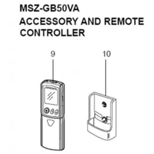 Mando a distancia unidad interior MITSUBISHI ELECTRIC modelo MSZ-GB50VA-E1