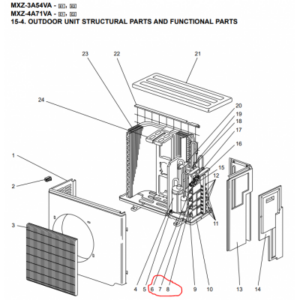 Motor valvula de expansion unidad exterior Mitsubishi Electric MXZ-3A54VA-E2