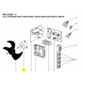 Motor ventilador unidad exterior MITSUBISHI ELECTRIC modelo MXZ-A32WV E1