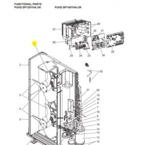 MOTOR VENTILADOR UNIDAD EXTERIOR MITSUBISHI ELECTRIC modelo PUHZ-SP125YHA.UK