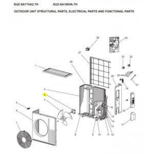 Motor ventilador unidad exterior MITSUBISHI ELECTRIC modelo SUZ-SA71VA2.TH 412343 E12F28301