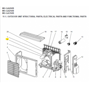 MOTOR VENTILADOR UNIDAD EXTERIOR MITSUBISHI ELECTRIC MU-GA35VB-E1