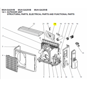 MOTOR VENTILADOR UNIDAD EXTERIOR MITSUBISHI ELECTRIC MUH-GA35VB-E1