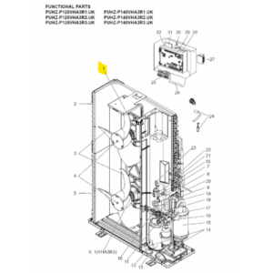 Motor ventilador unidad exterior Mitsubishi Electric PUHZ-P140VHA3R1.UK