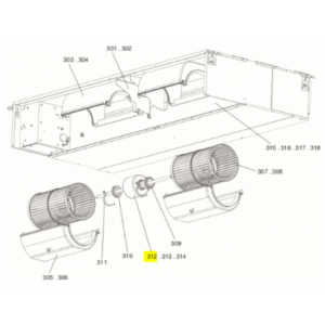 Motor ventilador unidad interior conductos MITSUBISHI ELECTRIC modelo PEAD-RP100JAR2.UK