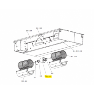 Motor ventilador unidad interior conductos MITSUBISHI ELECTRIC modelo PEAD-SP100JAR1.UK