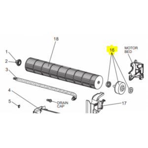 MOTOR VENTILADOR UNIDAD INTERIOR MITSUBISHI ELECTRIC MSZ-GE25VA-E1