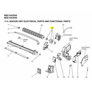 Motor ventilador unidad interior MITSUBISHI ELECTRIC MSZ-HA25VA-E1