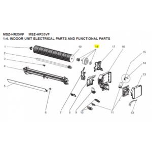 MOTOR VENTILADOR UNIDAD INTERIOR MITSUBISHI ELECTRIC MSZ-HR25VF-E1