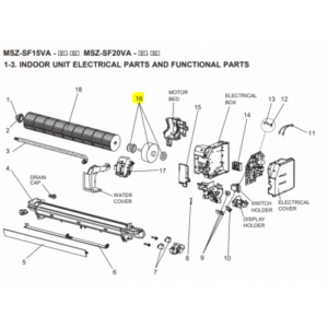 MOTOR VENTILADOR UNIDAD INTERIOR MITSUBISHI ELECTRIC MSZ-SF15VA-E1