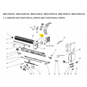 Motor ventilador unidad interior MITSUBISHI modelo MSZ-FD25VA-E1