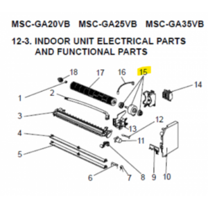 Motor ventilador unidad interior MITSUBISHI MSC-GA35VB-E1