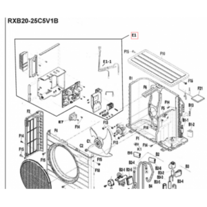 Placa control exterior DAIKIN modelo RXB25C5V1B 5018267