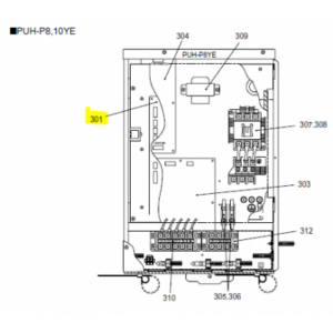 Placa control exterior MITSUBISHI ELECTRIC modelo PUH-P8~10YE