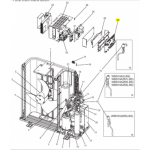 Placa control exterior MITSUBISHI ELECTRIC modelo PUHZ-W85VHA2R5.UK