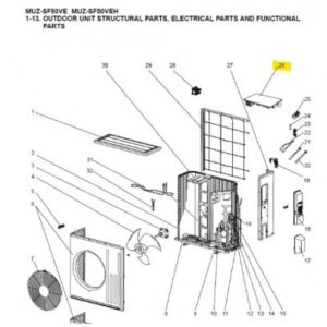 Placa control exterior MITSUBISHI ELECTRIC MUZ-SF50VE-E1