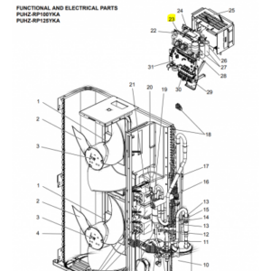 PLACA CONVERTIDOR UNIDAD EXTERIOR MITSUBISHI ELECTRIC PUHZ-RP100YKAR4