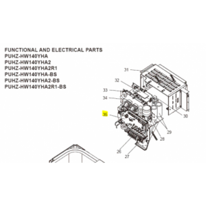 PLACA DE CONTROL exterior MITSUBISHI ELECTRIC modelo PUHZ-HW140YHA2