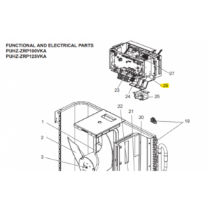 Placa de control exterior MITSUBISHI ELECTRIC modelo PUHZ-ZRP100VKA 259166