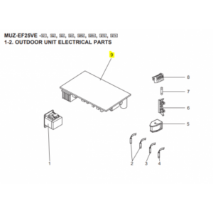 PLACA DE CONTROL INVERTER UNIDAD EXTERIOR MITSUBISHI ELECTRIC MUZ-EF42VE-E2