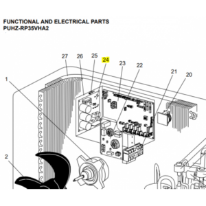 PLACA DE CONTROL UNIDAD EXTERIOR MITSUBISHI PUHZ-RP35VHA2