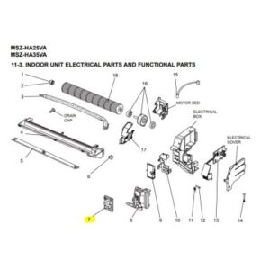 Placa de control unidad interior MITSUBISHI ELECTRIC MSZ-HA35VA-E1