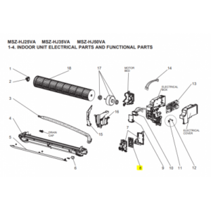 PLACA DE CONTROL UNIDAD INTERIOR MITSUBISHI MSZ-HJ50VA-E1/E2