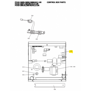 Placa de control y potencia unidad interior conductos MITSUBISHI ELECTRIC modelo PEAD-SM71JA2.TH