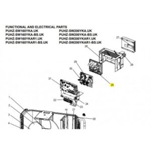 Placa de potencia inverter unidad exterior MITSUBISHI ELECTRIC modelo PUHZ-SW200YKA