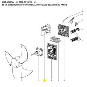 PLACA DE POTENCIA UNIDAD EXTERIOR MITSUBISHI MXZ-5A100VA-E1