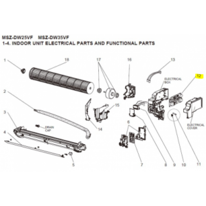 Placa de potencia unidad interior MITSUBISHI ELECTRIC modelo MSZ-DW35VF-E1