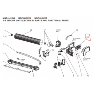 Placa de potencia unidad interior MITSUBISHI ELECTRIC modelo MSZ-HJ25VA E1/E2