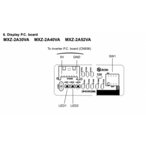 Placa display unidad exterior MITSUBISHI ELECTRIC modelo MXZ-2A40VA-E2