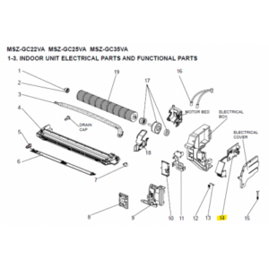 Placa electrónica de potencia unidad interior Mitsubishi Electric MSZ-GC35VA-E1/E2