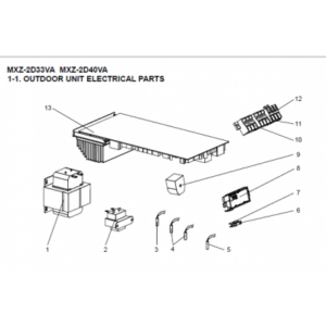 Placa electronica inverter P.C BOARD unidad exterior MITSUBISHI ELECTRIC MXZ-2D40VA-E1