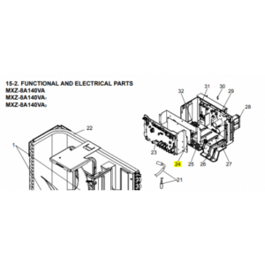 Placa filtro de ruido exterior MITSUBISHI ELECTRIC modelo MXZ-8A140VA2