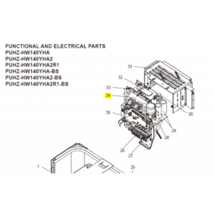 PLACA FILTRO DE RUIDO exterior MITSUBISHI ELECTRIC modelo PUHZ-HW140YHA2