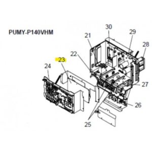 Placa filtro de ruido exterior MITSUBISHI ELECTRIC modelo PUMY-P140VHM