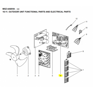 Placa filtro de ruido exterior MITSUBISHI ELECTRIC MXZ-4A80VA-E2