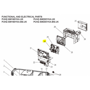 Placa filtro de ruido unidad exterior MITSUBISHI ELECTRIC modelo PUHZ-SW200YKAR1.UK